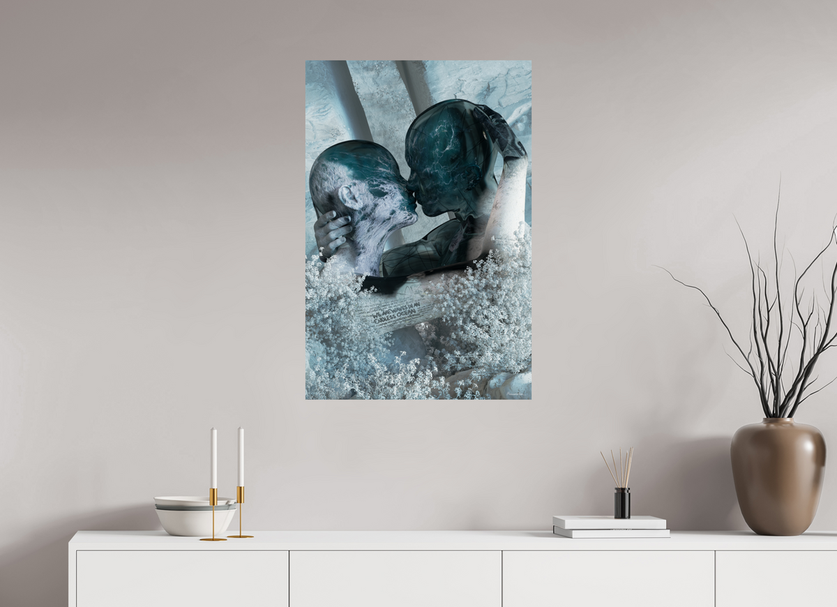 Endless Ocean in the 60 × 90 cm size, shown without a frame on a wall in a room